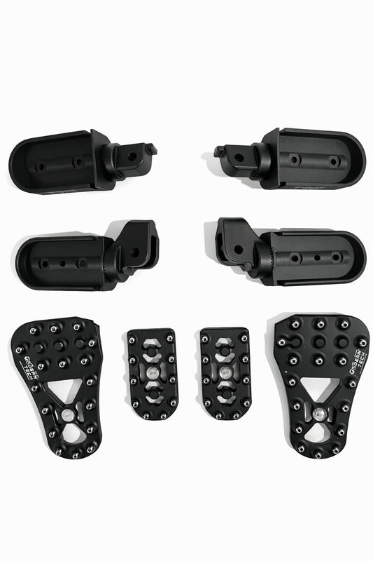 ROYAL ENFIELD HIMALAYAN 450 TYPE 2 ADJUSTABLE MODEL OEM 3 IN 1 FOOT PEG. RUBBER, TOURING, OFF ROAD PEGS