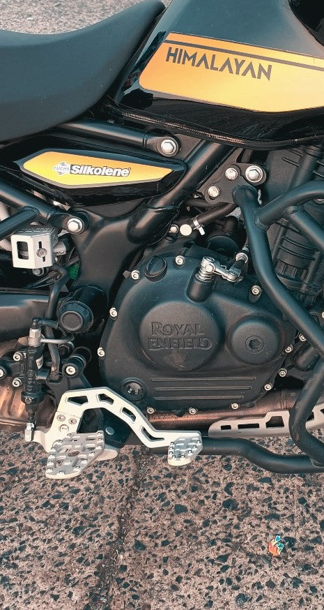 Brake Lever Aluminium for Himalayan 450 ( BLACK GOLD & SILVER )